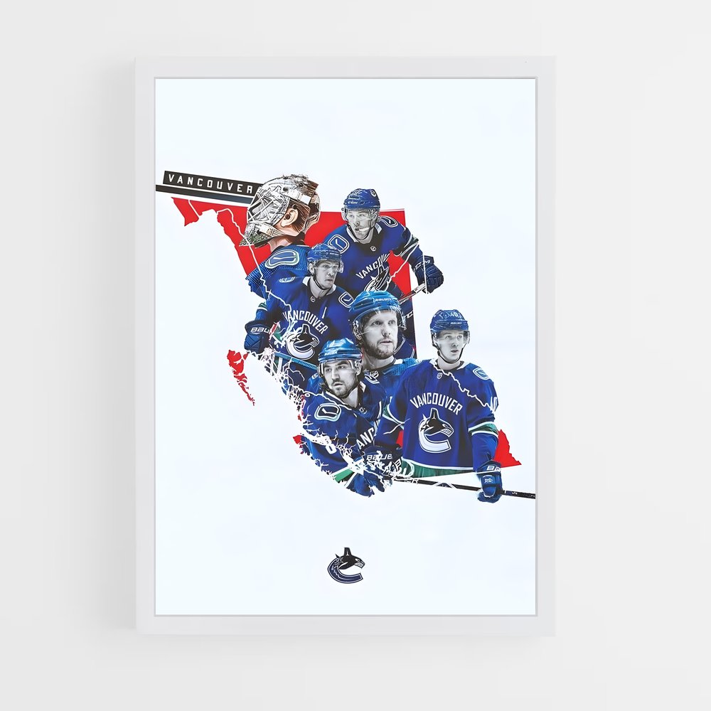 Poster Vancouver en Cartes – affiche Hockey sur glace (vue 3)